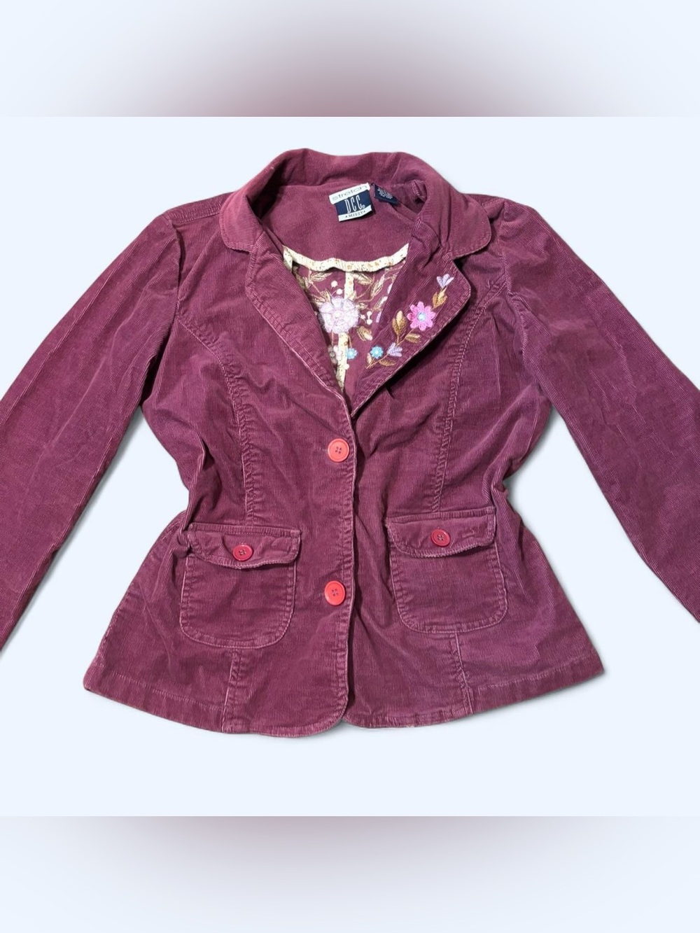 Y2K Grunge Purple Floral Blazer by DCC!